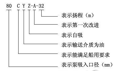 CYZ-A型自吸油泵型號意義